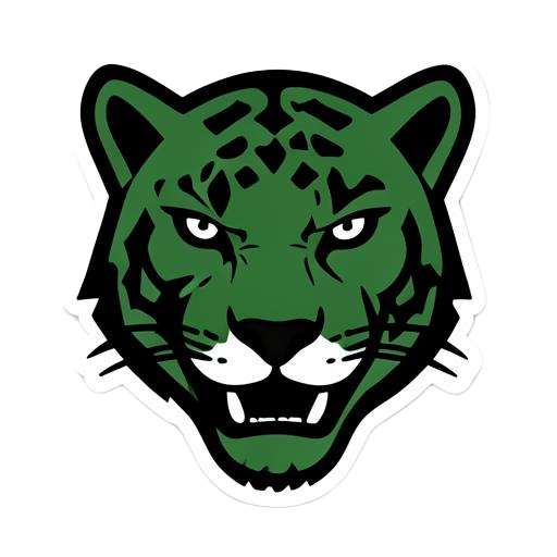 Panther mascot logo sticker